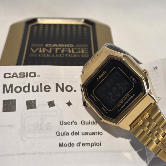 Casio A168 3298 Digital Watch Box With Instruction Manual - Picture 8 of 8